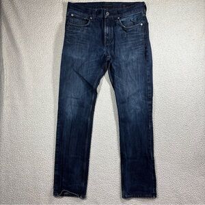 Bullhead Denim Co Men’s Slim W 32 L 34 Dark Wash Mid Rise Blue Jeans